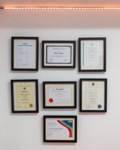 Academic certificates and qualifications of Robert Rackley MSc MIACP, ADHD and autism psychotherapist in Limerick, providing in-person and online therapy.